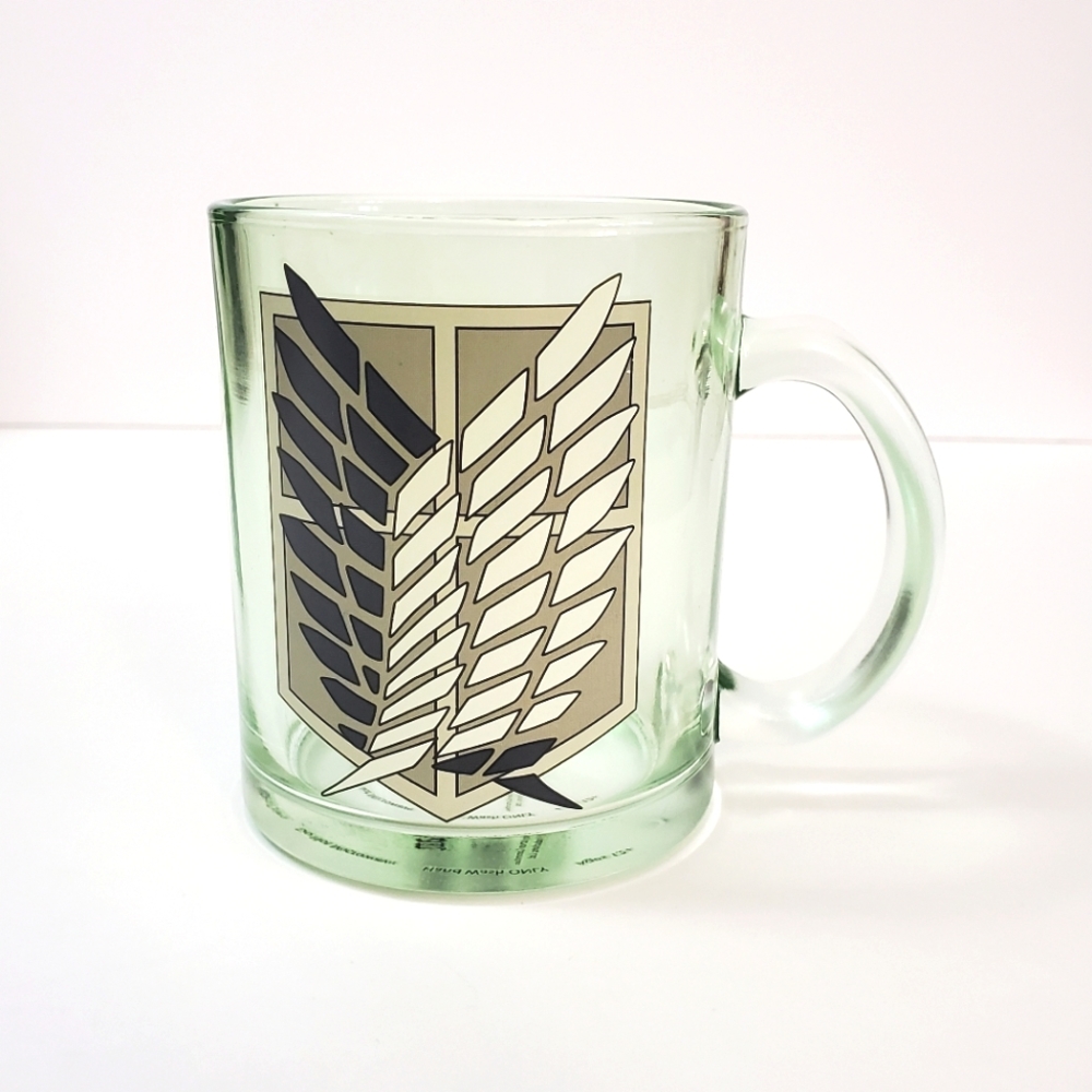 Attack on Titan - green glass mug